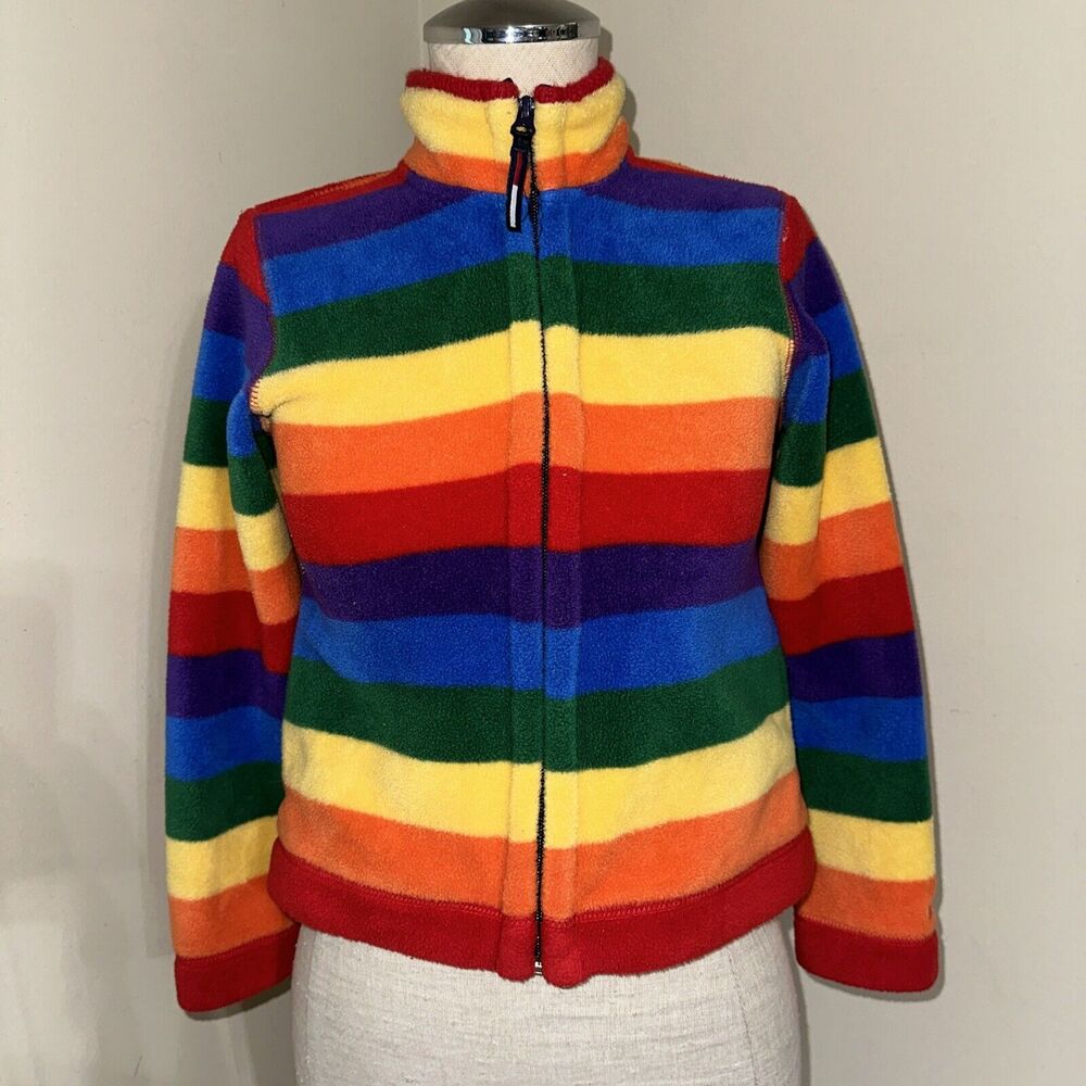 Tommy Hilfiger Zip Up Fleece Jacket Size Small EUC